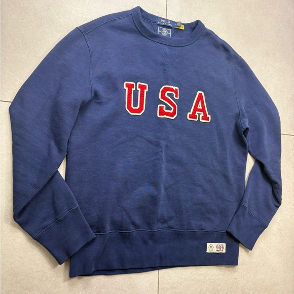 Polo by Ralph Lauren Blue USA Crewneck Sweater - Picture 8 of 12